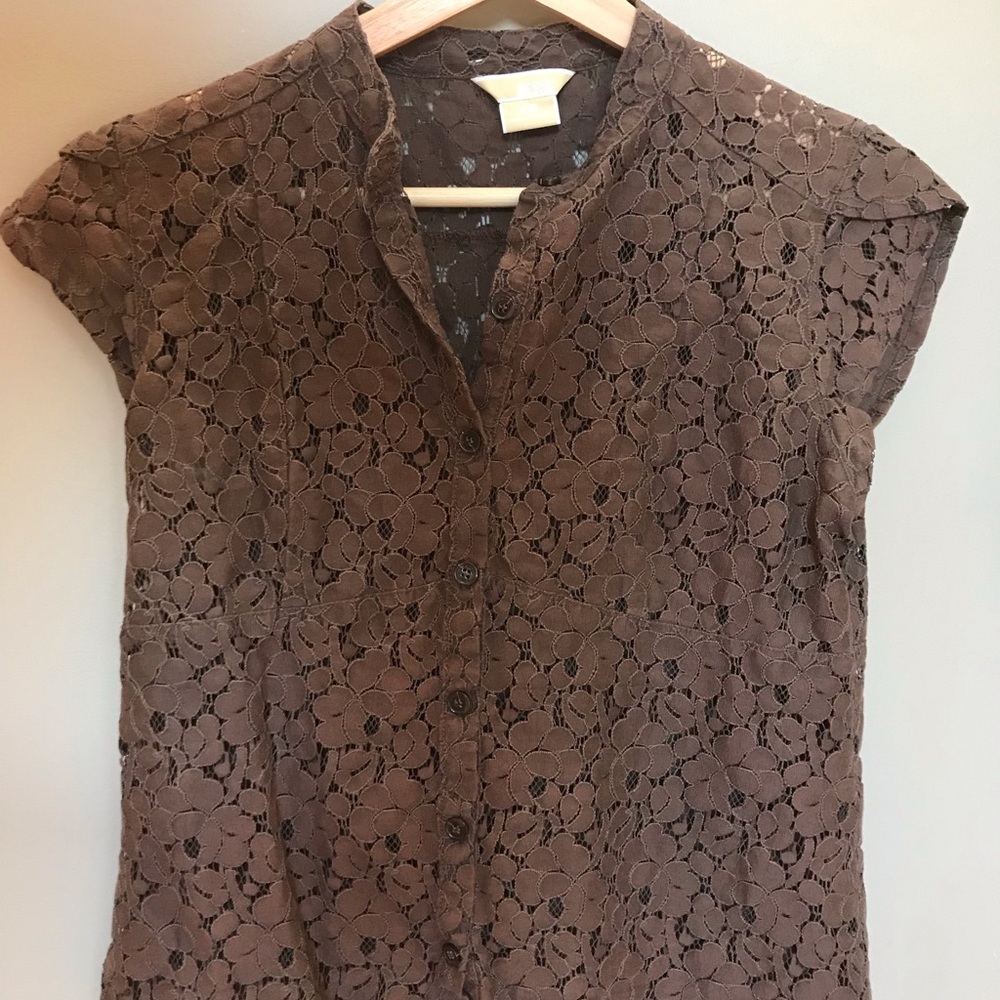 Michael Kors brown lace top